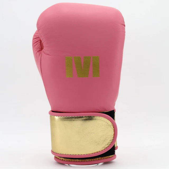 1v1 PTE Velcro Training Gloves - Pink / Metallic Gold