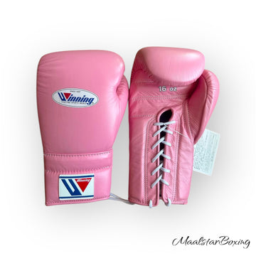 Pink Pro Elite Boxing Gloves | Winnings | Personalise your name | 100% Pure Leather | Best Choice for Fighters | FLAT 50OFF