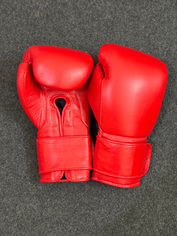 Custom Handmade Red Pro Elite Boxing Gloves | Personalise your name or logo | 100% Pure Leather | Best Choice for Fighters