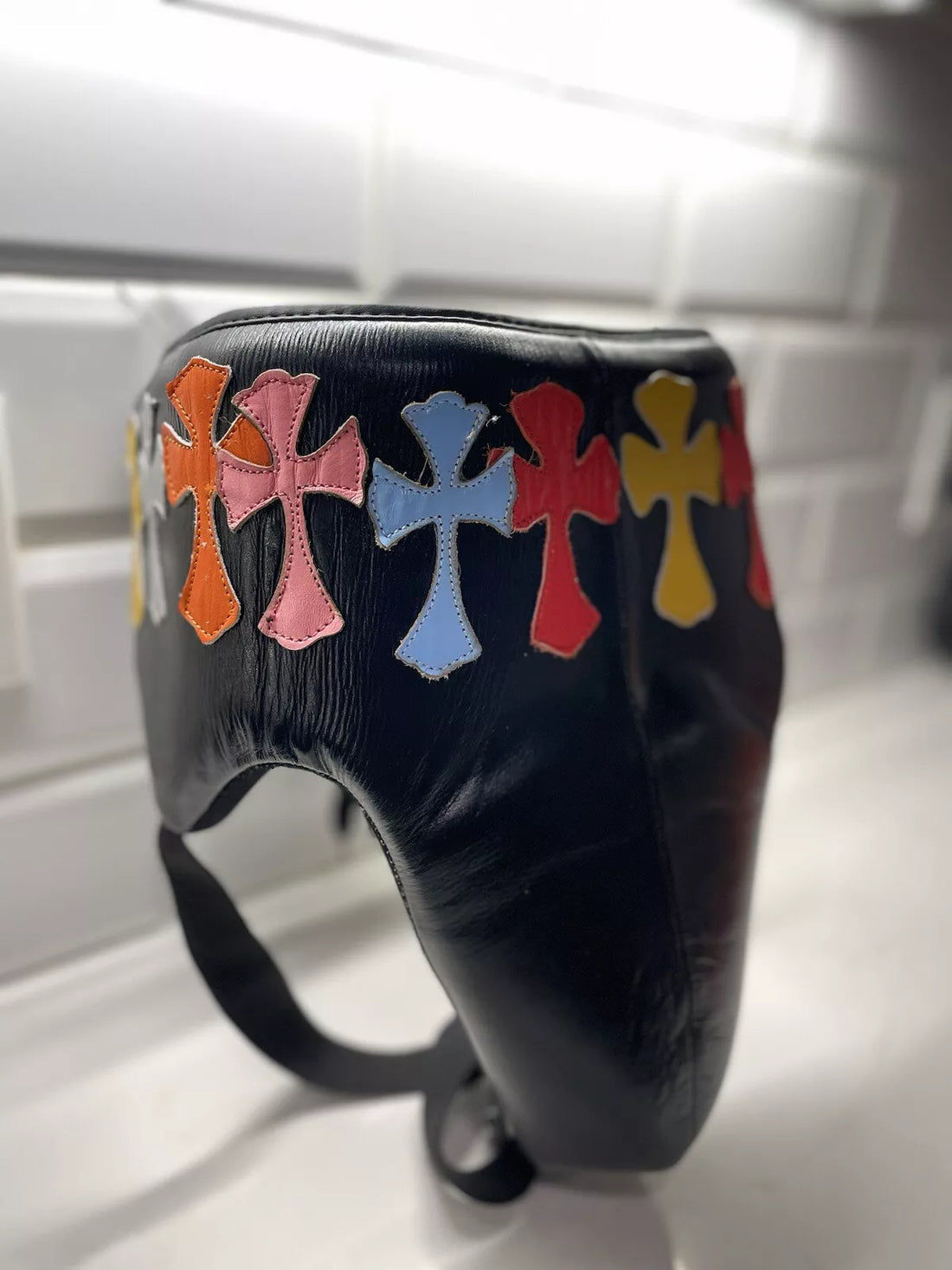 Chrome Hearts Groin Guard Black  100% Leather | Premium Quality | Personalise your name |