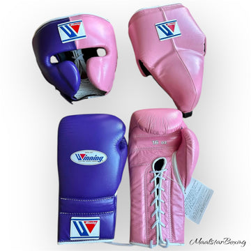 Pink & Purple Combo Handmade Boxing Sparring Kit | Winning | Premium Quality | Personalise Your Name | Flat 50% OFF
