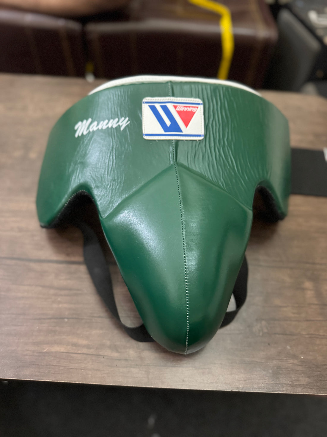 Custom Handmade Green GroinGuard | 100% Leather | Winning | Premium Quality | Personalise your name |