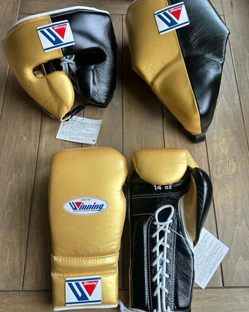 Black & Gold Combo | Handmade Boxing Sparring Kit | Winning | Premium Quality | Personalise Your Name | Flat 50% OFF