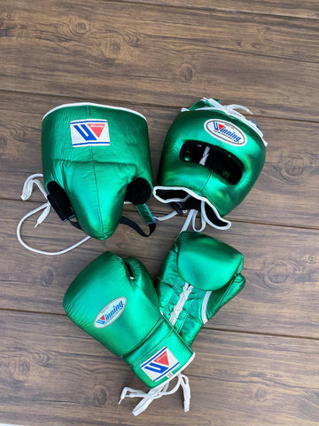 Special Edition Metallic Green | Handmade Boxing Sparring Kit | Winning | Premium Quality | Personalise Your Name | Flat 50% OFF