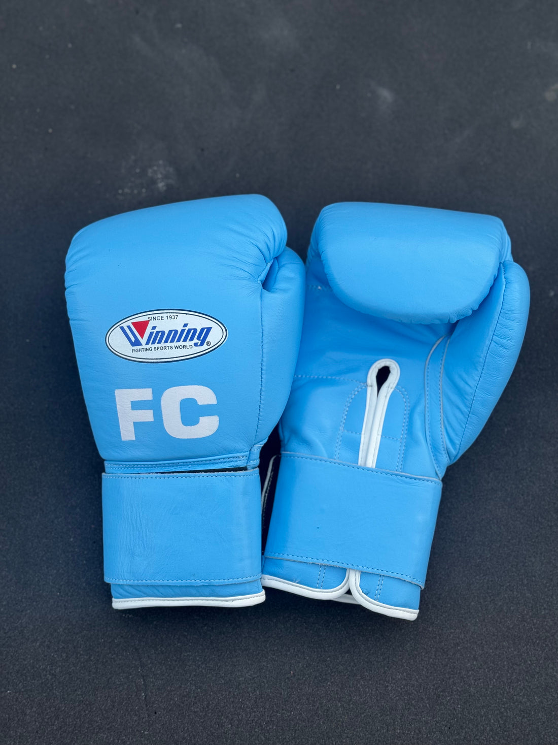 Custom Handmade Sky Blue Pro Elite Boxing Gloves Velcro Model| Winnings | Personalise your name | 100% Pure Leather | Best Choice for Fighters