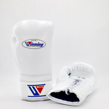 Winning Lace Up Training Gloves - White