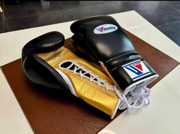Custom Handmade Black & Gold Pro Elite Boxing Gloves | Winnings | Personalise your name | 100% Pure Leather | Best Choice for Fighters