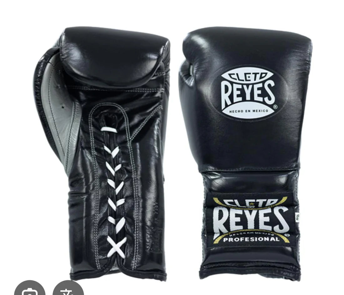Custom Handmade Black Pro Elite Boxing Gloves | Cleto Reyes | Personalise your name | 100% Pure Leather | Best Choice for Fighters