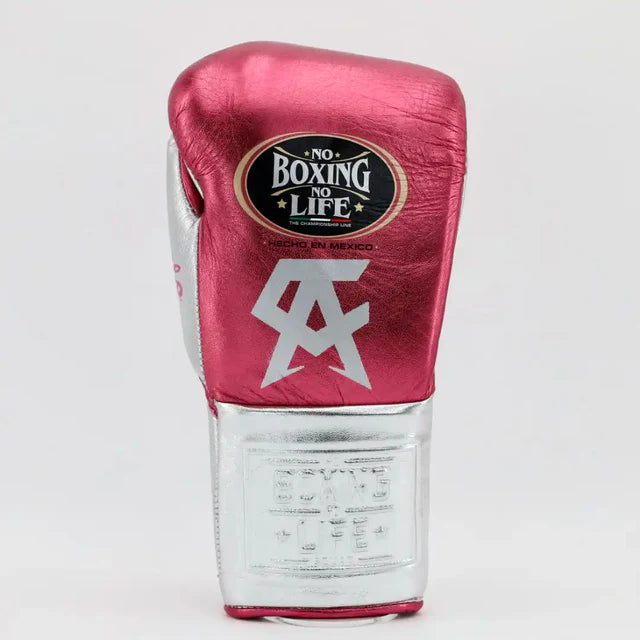 No Boxing No Life CA Special Edition Training Gloves - Metallic Pink / Metallic Silver