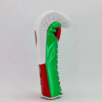 No Boxing No Life Training Gloves - White / Metallic Red / Metallic Green