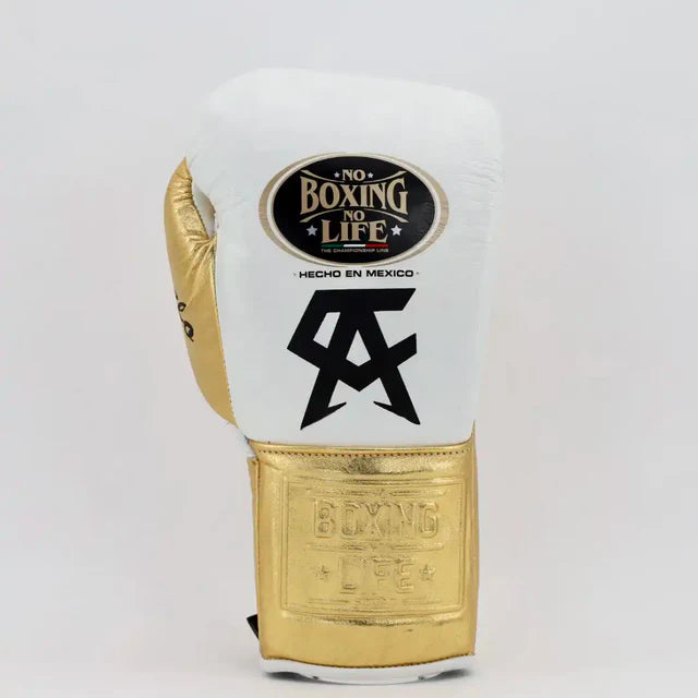 No Boxing No Life CA Special Edition Training Gloves - White / Metallic Gold