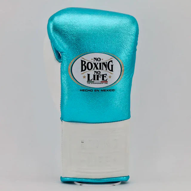 No Boxing No Life Pro Fight Gloves - Metallic Blue