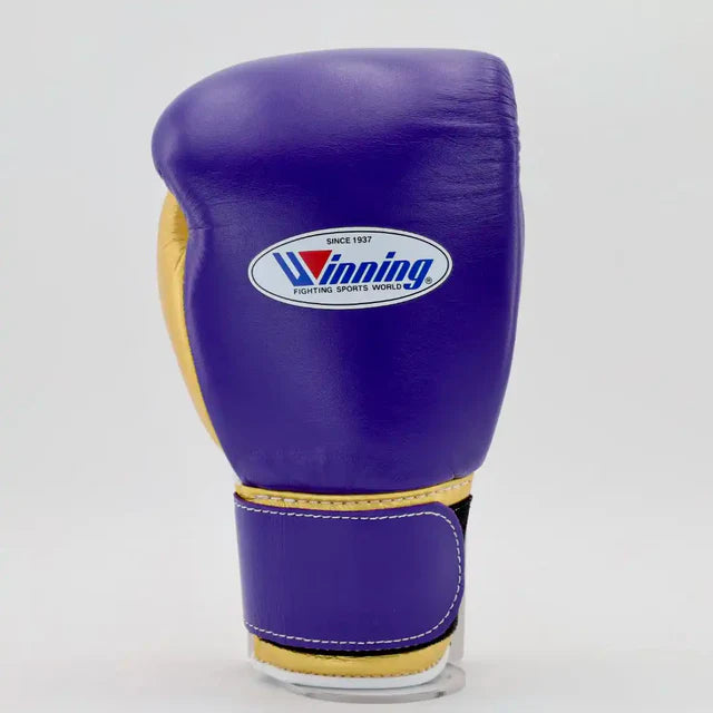 Winning Pro Velcro Training Gloves - Purple / Gold