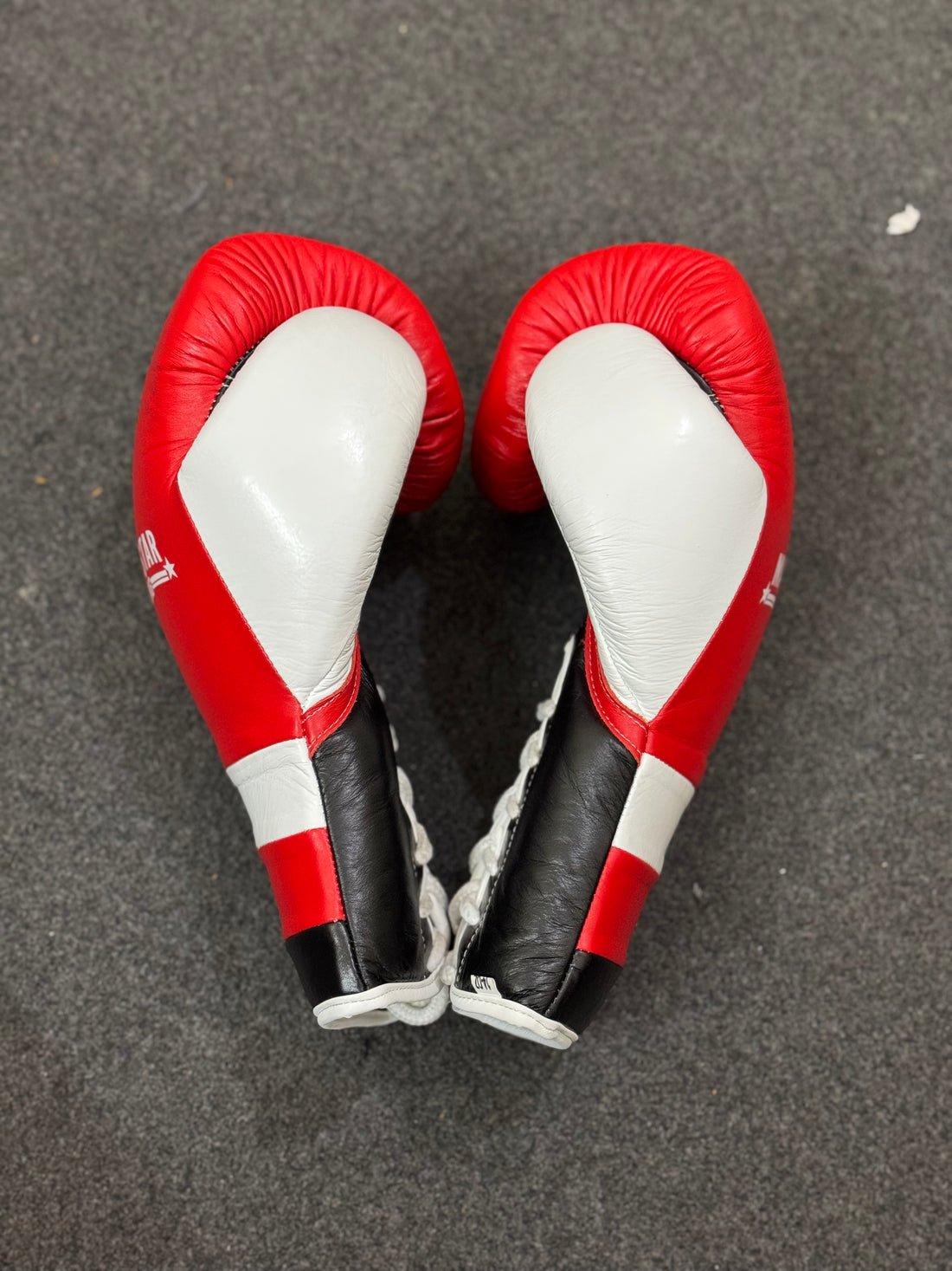 Red, White & Black Pro Elite Boxing Gloves | Personalise your name | 100% Pure Leather | Best Choice for Fighters