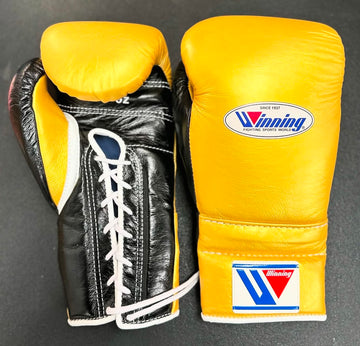 Custom Handmade Gold & Black Pro Elite Boxing Gloves | Winnings | Personalise your name | 100% Pure Leather | Best Choice for Fighters