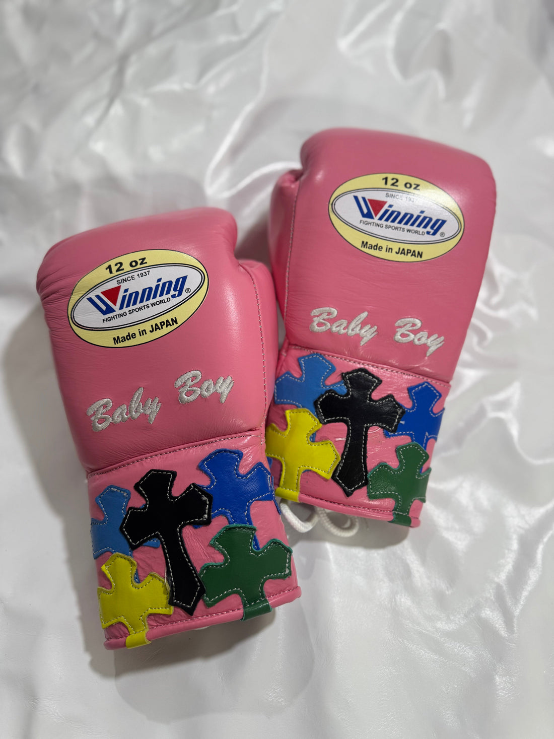 Pink Sparring Kit - Chrome Hearts | Handmade Boxing Sparring Kit| Premium Quality | Personalise Your Name |