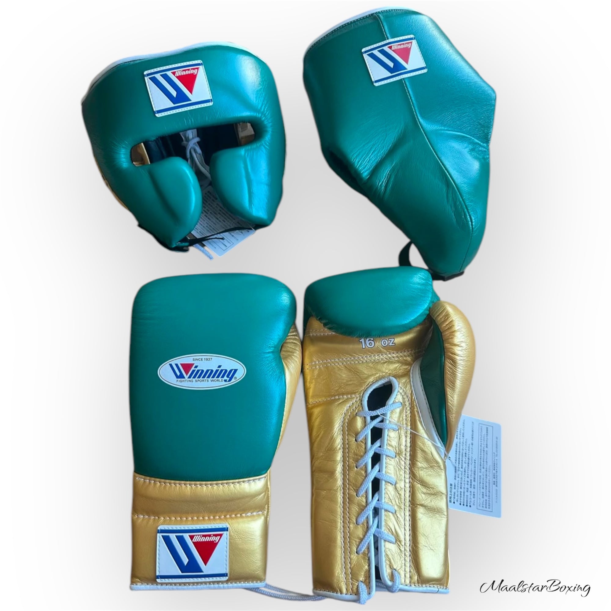 Green & Gold Custom Handmade Boxing Sparring Kit | Winning | Premium Quality | Personalise Your Name | Flat 50% OFF