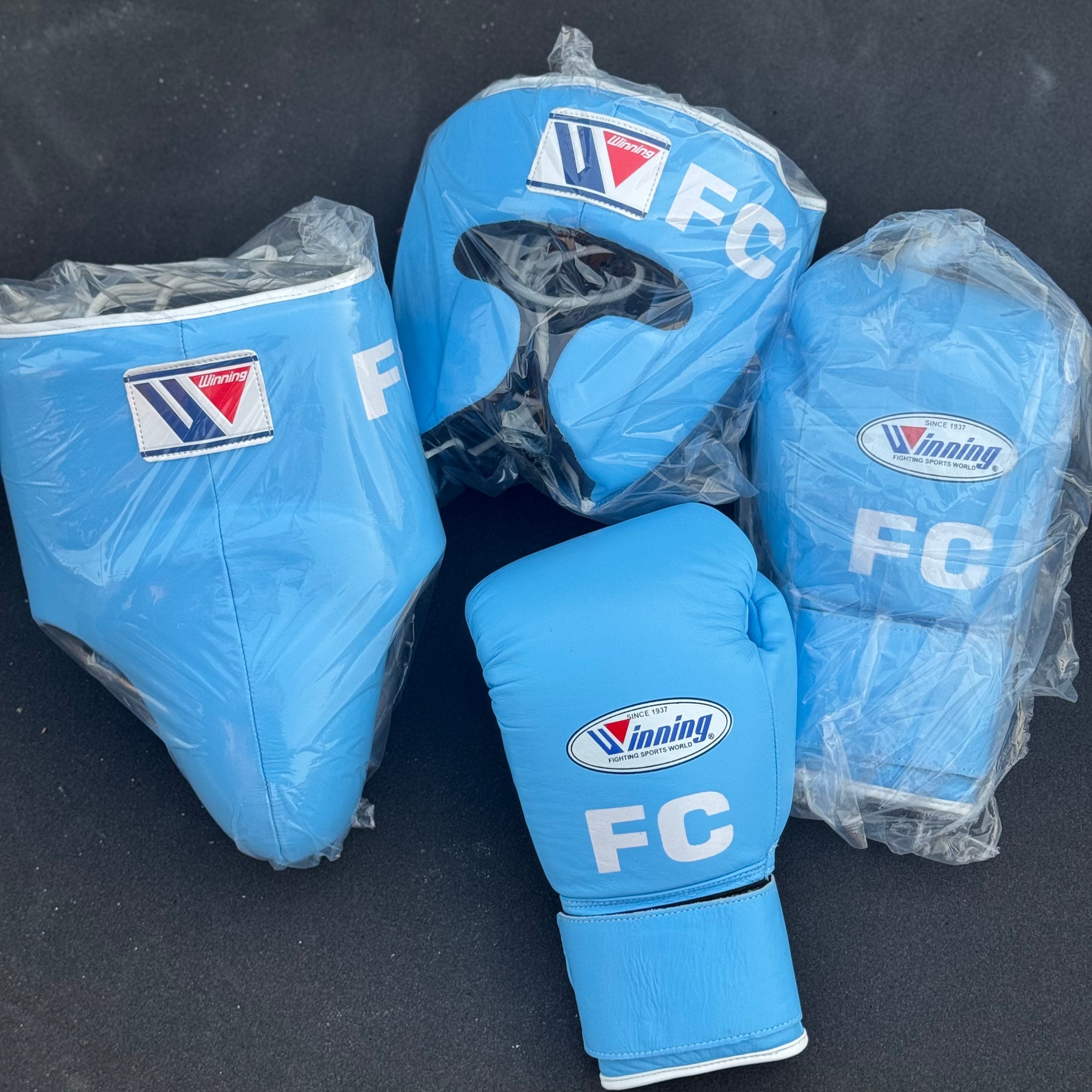 Sky Blue Custom Handmade Boxing Sparring Kit | Winning | Premium Quality | Personalise Your Name | Flat 50% OFF