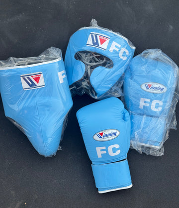 Sky Blue Custom Handmade Boxing Sparring Kit | Winning | Premium Quality | Personalise Your Name | Flat 50% OFF