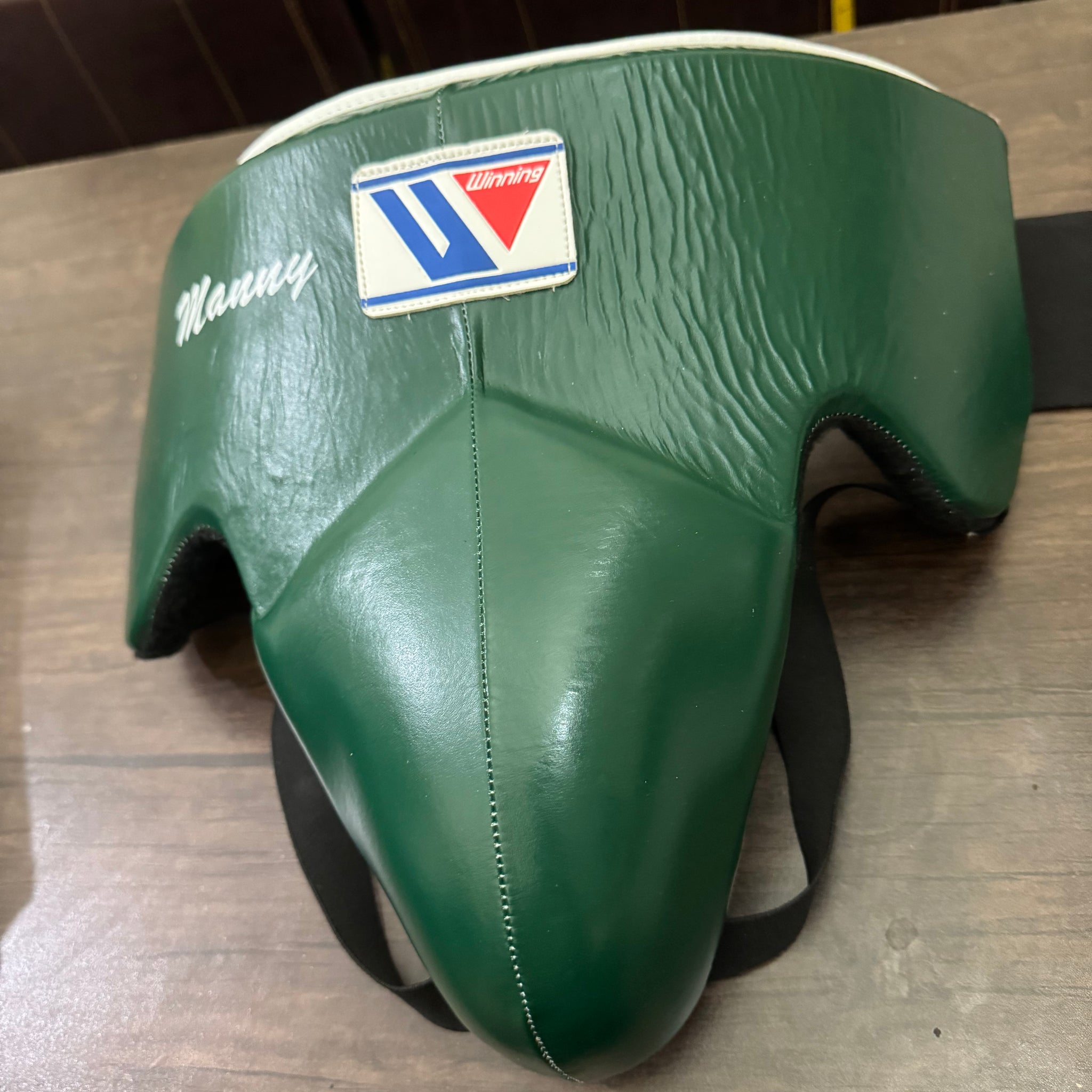 Custom Handmade Green GroinGuard | 100% Leather | Winning | Premium Quality | Personalise your name |