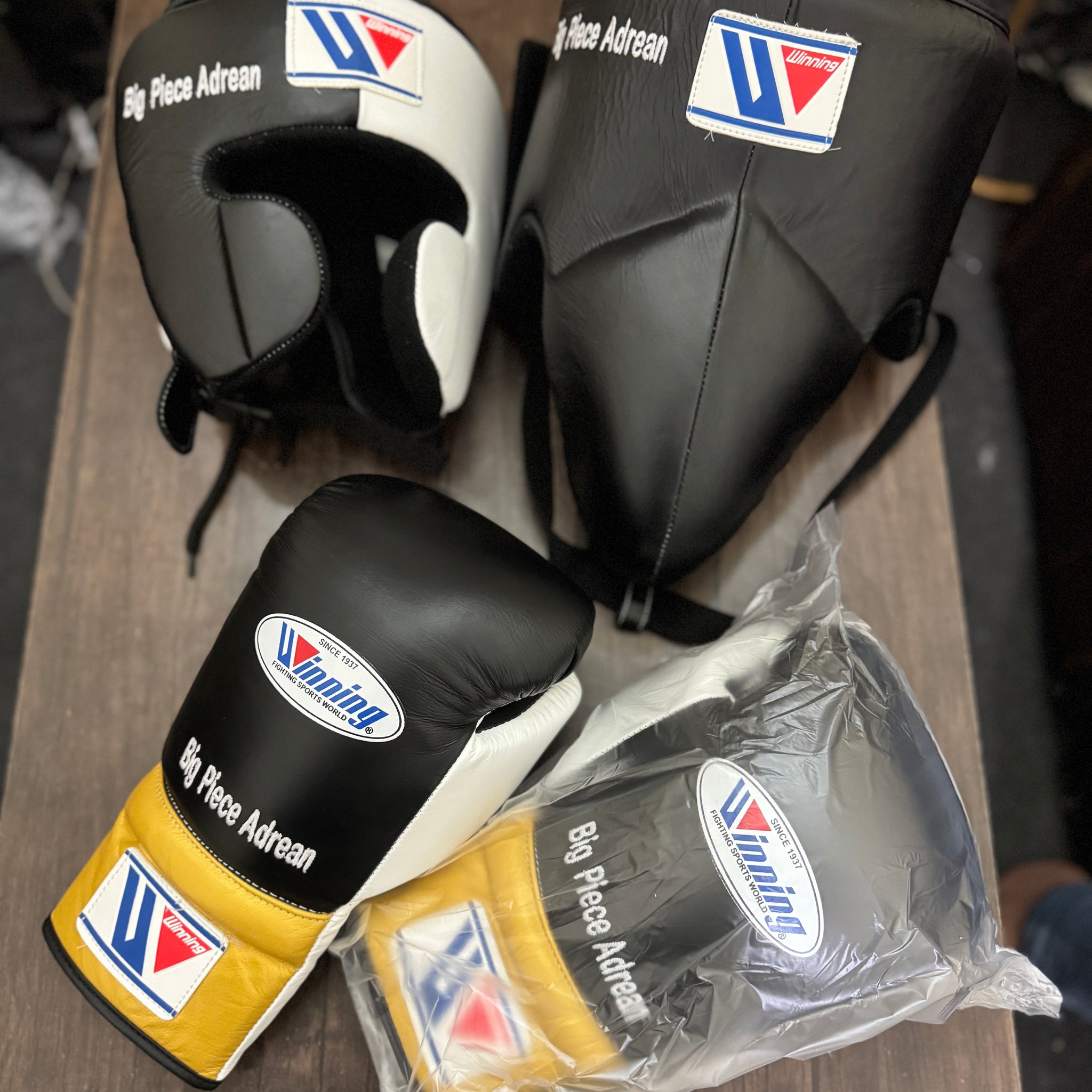 Black, White & Gold Combo | Handmade Boxing Sparring Kit | Winning | Premium Quality | Personalise Your Name | Flat 50% OFF