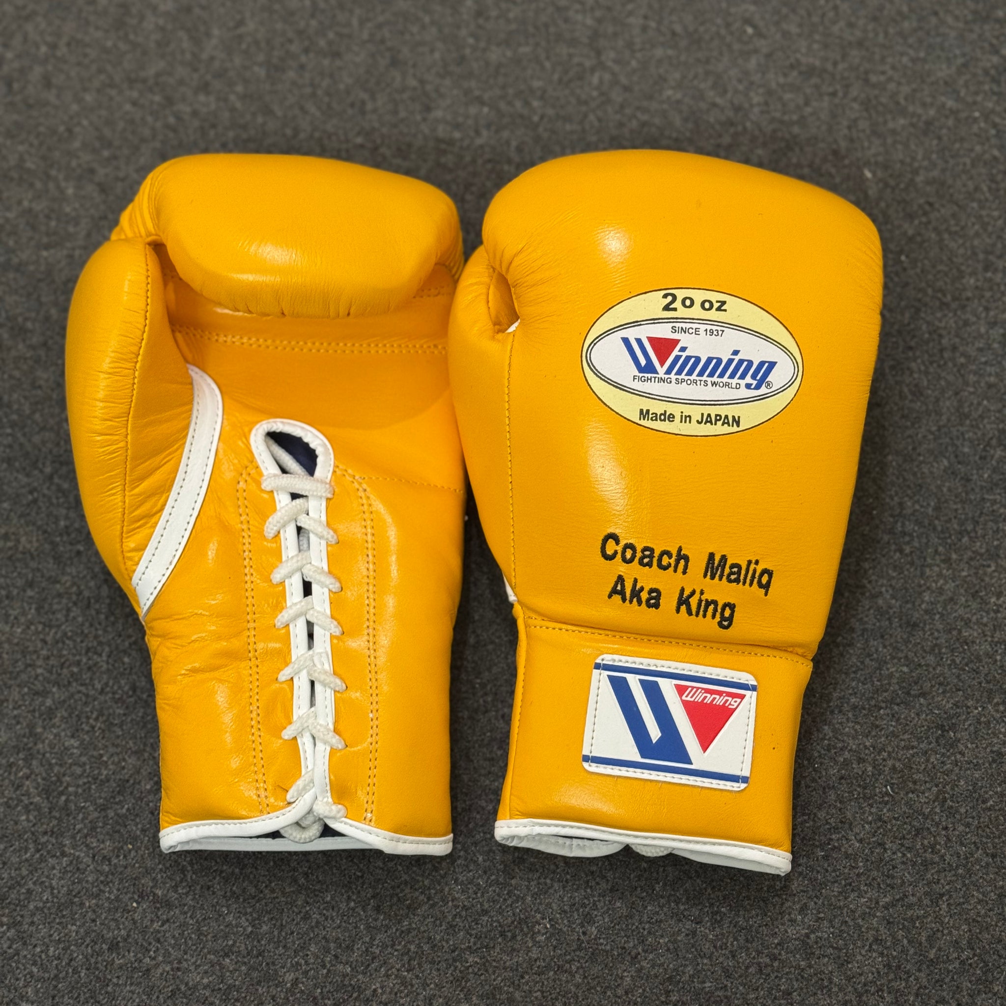 Custom Handmade Yellow Pro Elite Boxing Gloves 20 Oz | Winnings | Personalise your name | 100% Pure Leather | Best Choice for Fighters