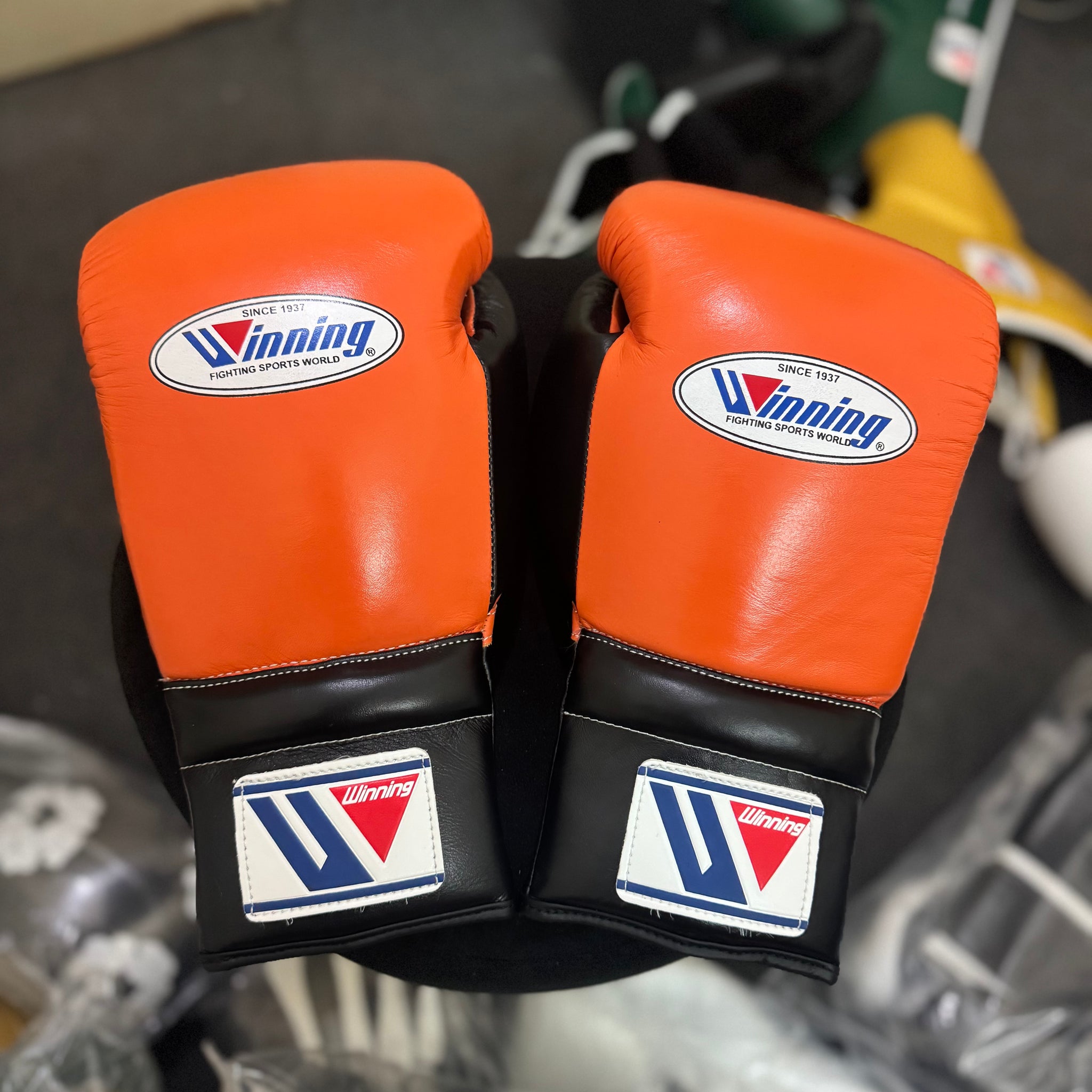 Custom Handmade Orange & Black Pro Elite Boxing Gloves | Winnings | Personalise your name | 100% Pure Leather | Best Choice for Fighters