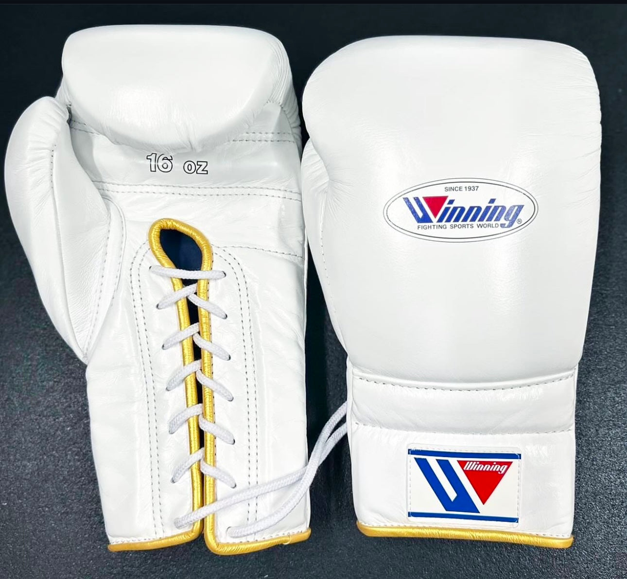 Pure White with Yellow Trim Pro Elite Boxing Gloves | Winnings | Personalise your name | 100% Pure Leather | Best Choice for Fighters