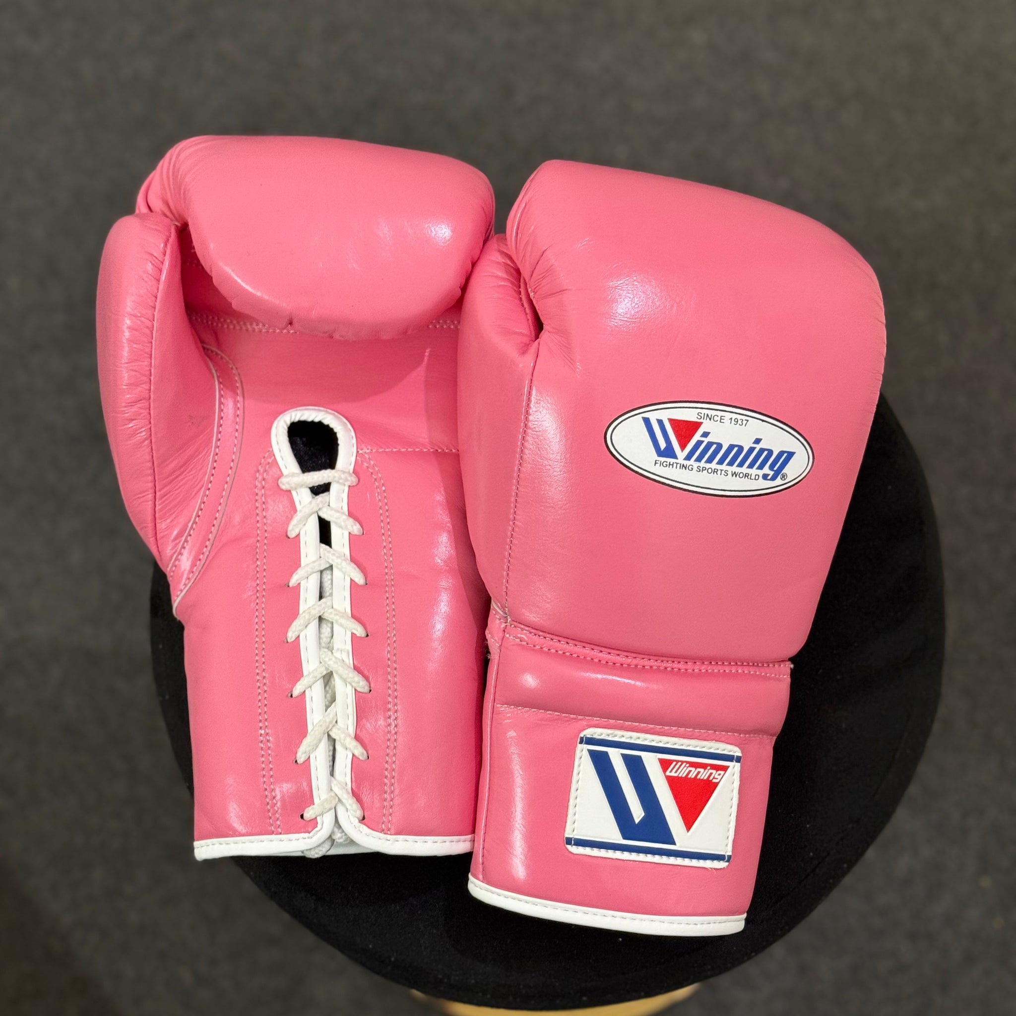Custom Handmade Pink Pro Elite Boxing Gloves | Winnings | Personalise your name | 100% Pure Leather | Best Choice for Fighters