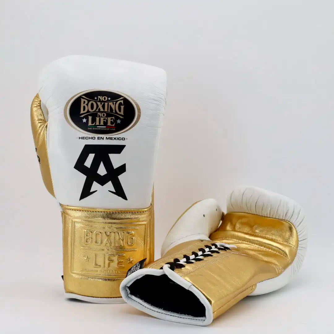 White & Gold Pink Pro Elite Boxing Gloves | 100% Pure Leather | Best Choice for Fighters