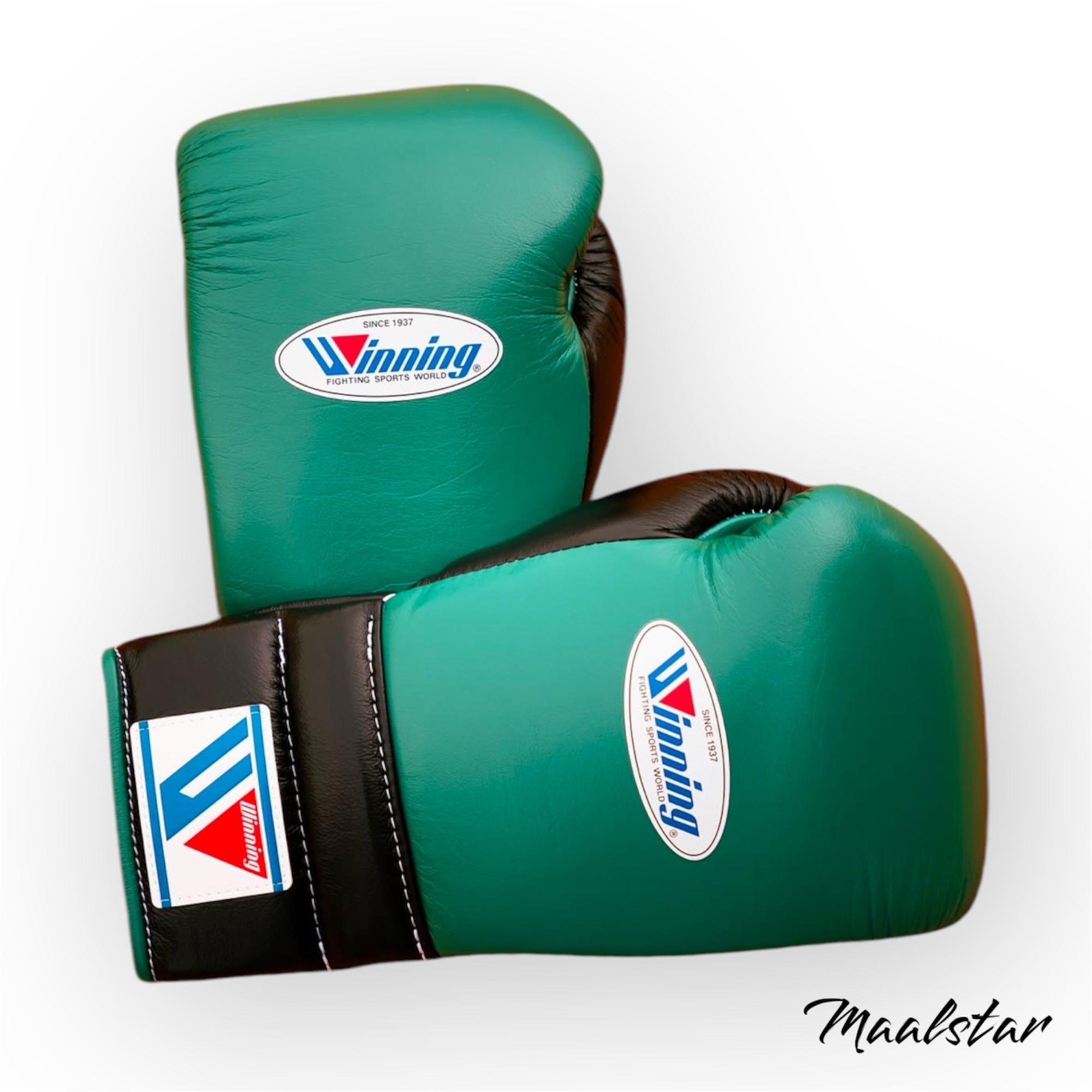 Green & Black Pro Elite Boxing Gloves | Winnings | Personalise your name | 100% Pure Leather | Best Choice for Fighters | Flat 50 OFF