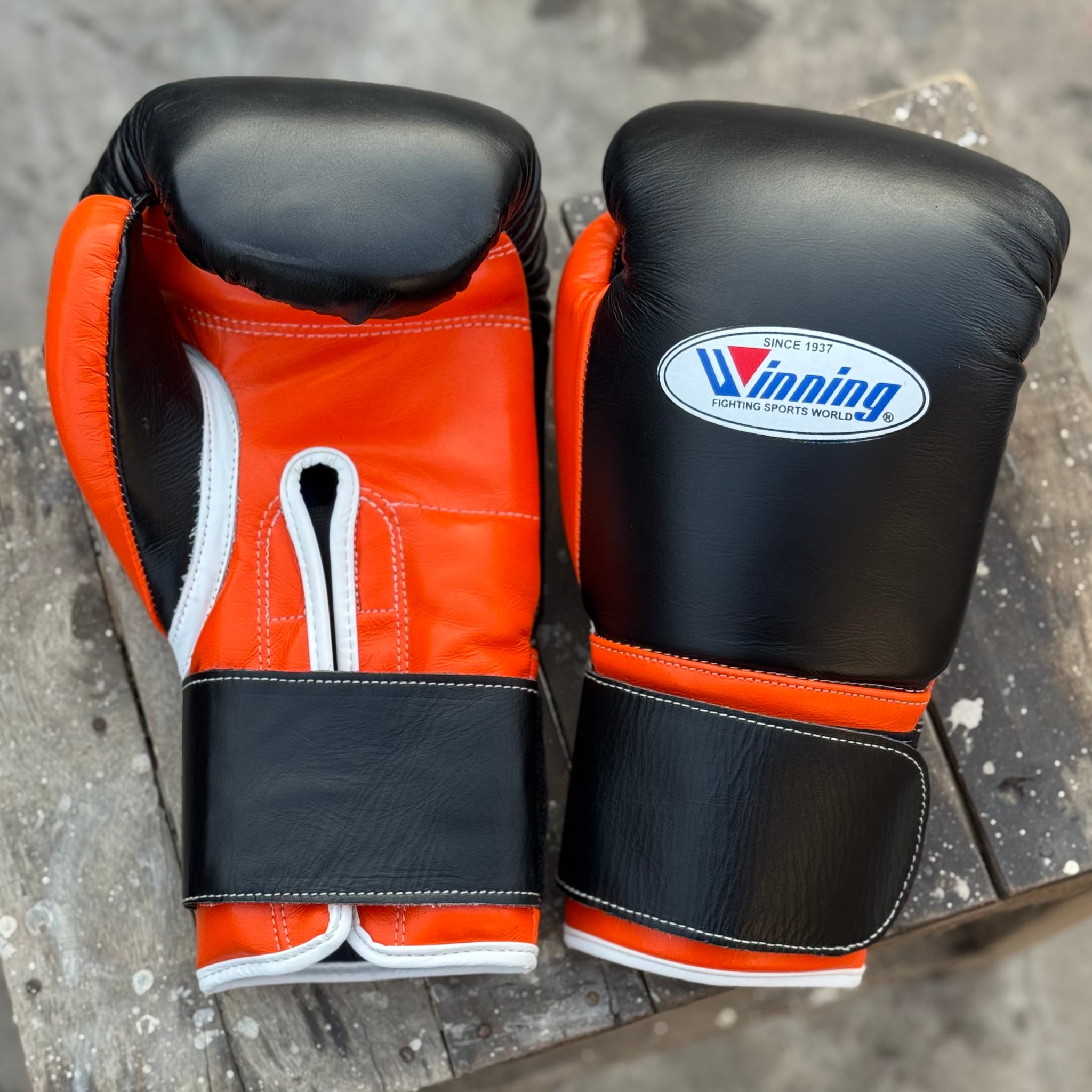 Custom Handmade Black & Orange Pro Elite Boxing Gloves | Winnings | Personalise your name | 100% Pure Leather | Best Choice for Fighters