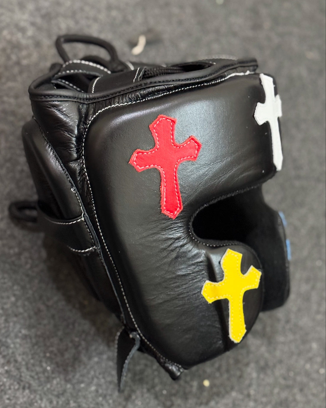 Black Chrome Hearts Headgear | 100% Leather | Adjustable | Available in Multiple Sizes