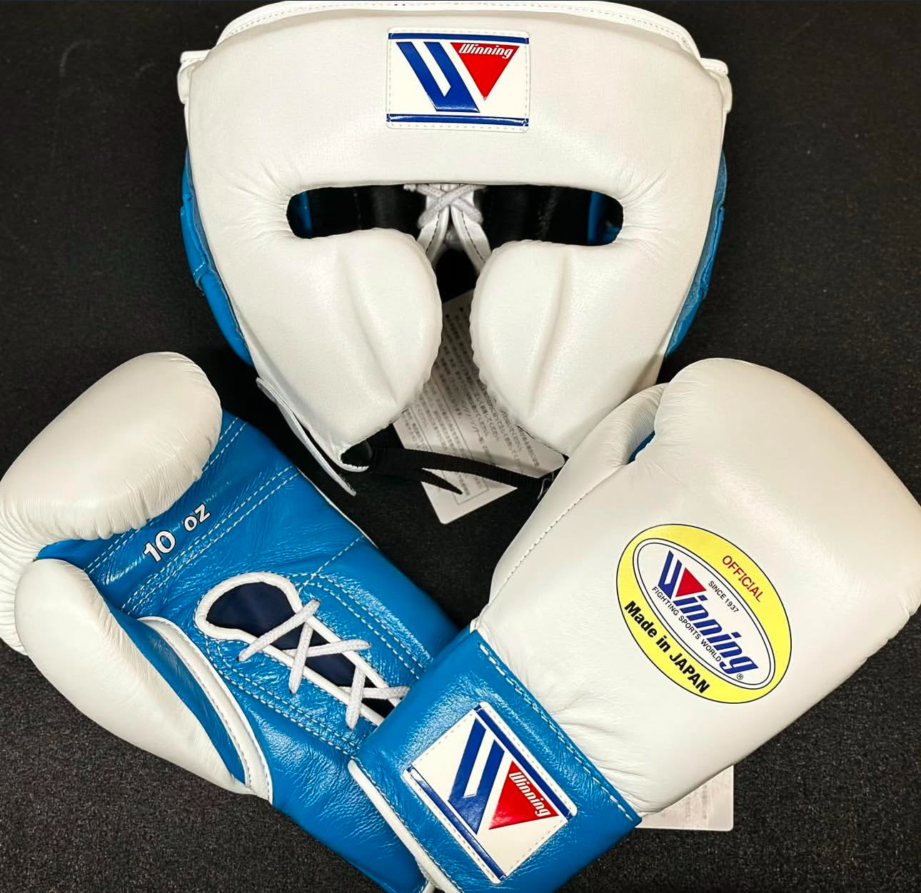 White & Sky Blue Custom Handmade Boxing Sparring Kit | Winning | Premium Quality | Personalise Your Name | Flat 50% OFF