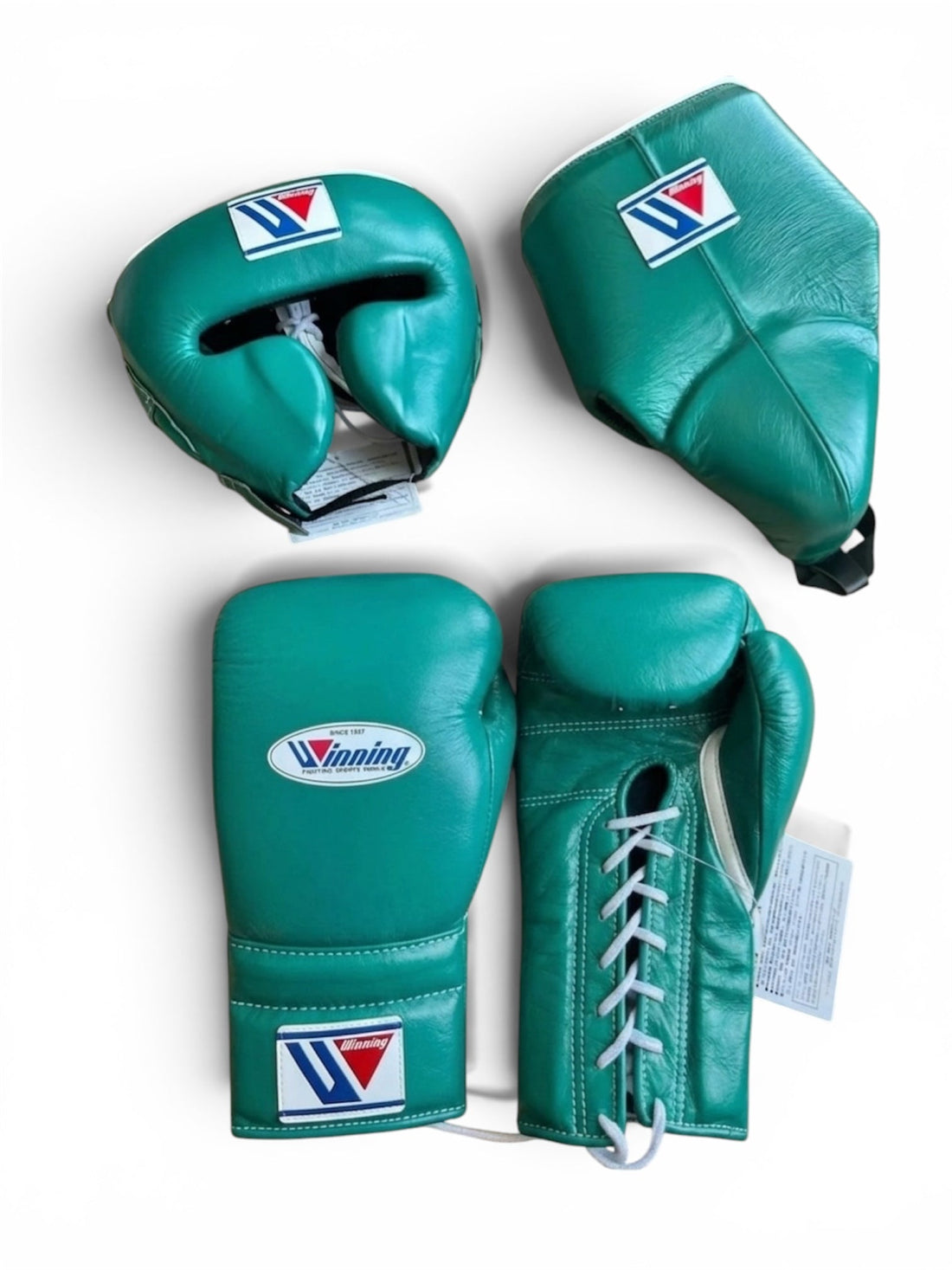 Green & Gold Custom Handmade Boxing Sparring Kit | Winning | Premium Quality | Personalise Your Name | Flat 50% OFF