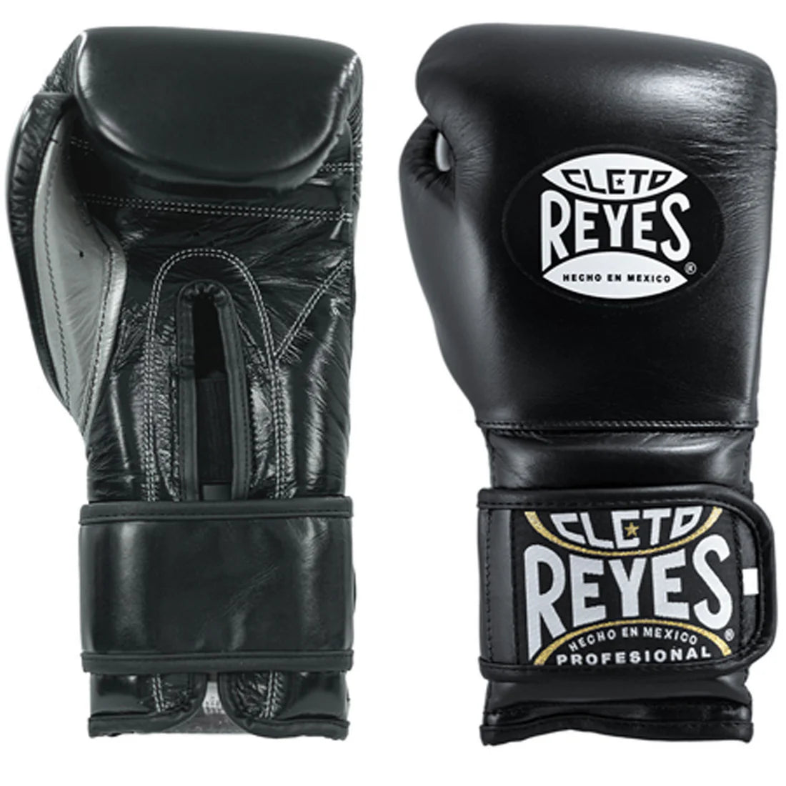 Custom Handmade Black Pro Elite Boxing Gloves | Cleto Reyes | Personalise your name | 100% Pure Leather | Best Choice for Fighters