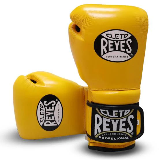 Custom Handmade Yellow Pro Elite Boxing Gloves | Cleto Reyes | Personalise your name | 100% Pure Leather | Best Choice for Fighters
