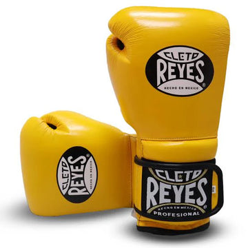 Custom Handmade Yellow Pro Elite Boxing Gloves | Cleto Reyes | Personalise your name | 100% Pure Leather | Best Choice for Fighters