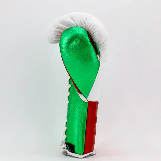 No Boxing No Life Training Gloves - White / Metallic Red / Metallic Green