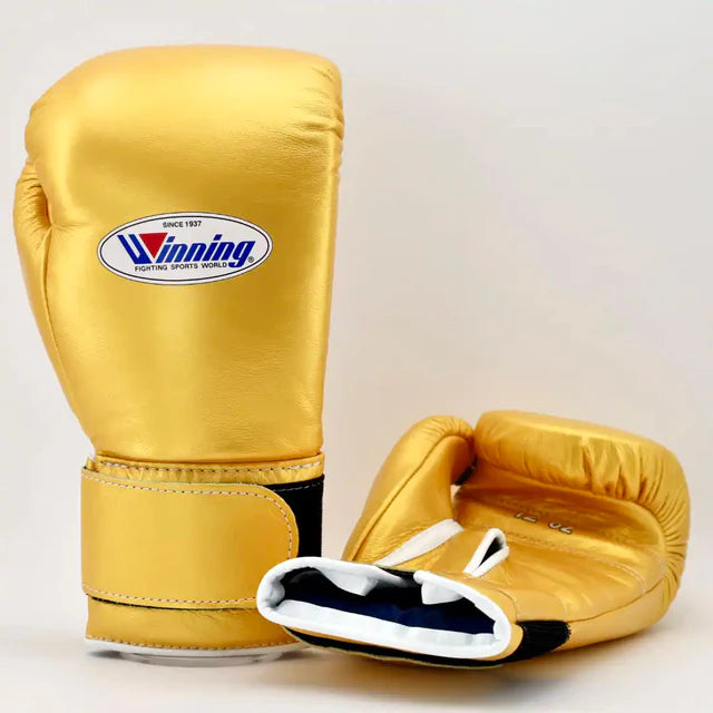 Winning Velcro Training Gloves - Gold