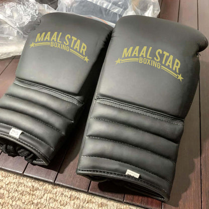 all black boxing gloves