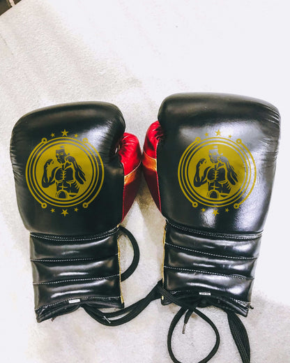 matt black boxing gloves