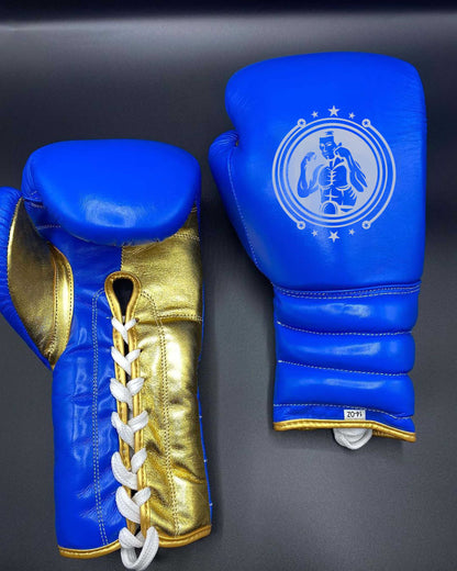 blue boxing gloves