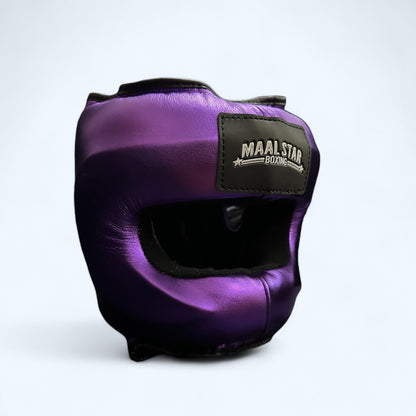 Face Saver Purple Boxing Headgear | 100% Pure Leather