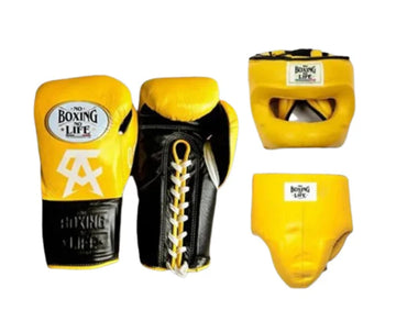 Yellow & Black NBNL | Handmade Boxing Sparring Kit | No Boxing No Life | Premium Quality | Personalise Your Name | Flat 50% OFF